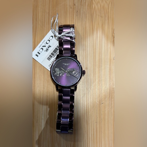 Coach Business Grand Watch 36mm Purple Face & Purple Breclet. - Picture 5 of 7